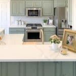 green paint colors for kitchen cabinets