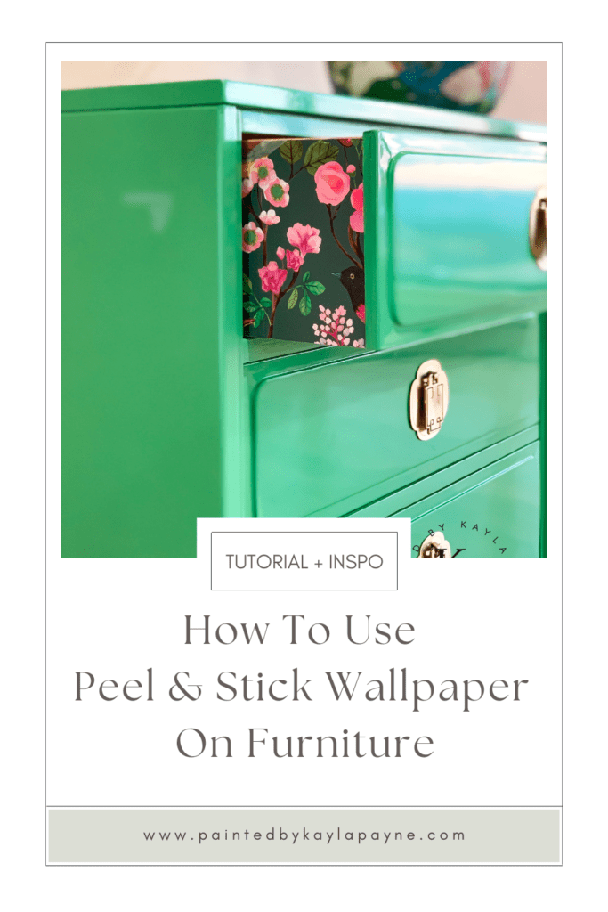 How To Use Peel and Stick Wallpaper On Furniture
