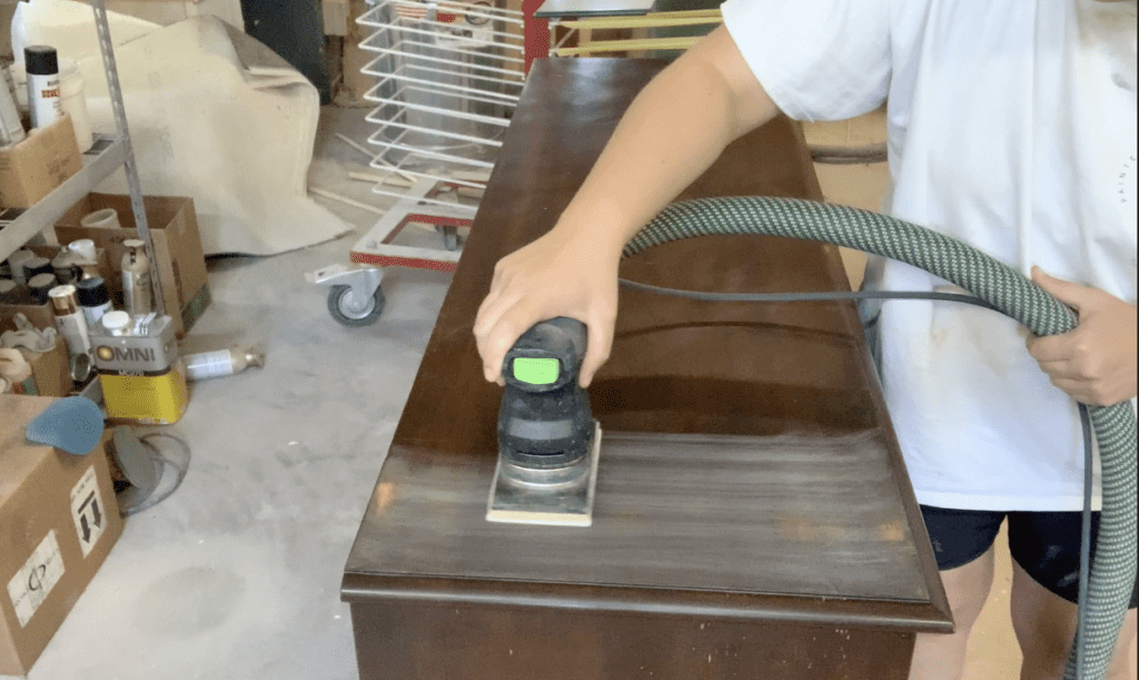 how to sand furniture before painting it