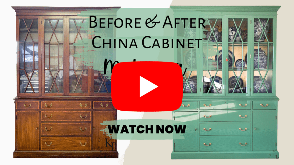 Before and after china cabinet makeover youtube video