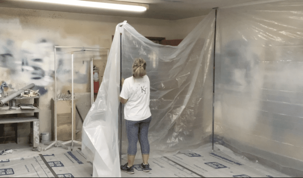 how to build a temporary paint booth cheaply