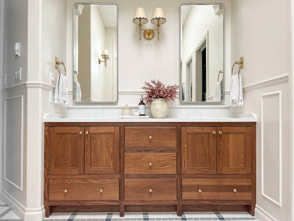 Erin Zubot Bathroom vanity from cabinet joint