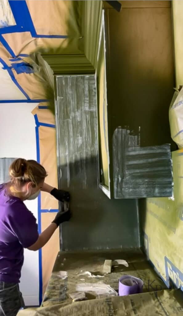 Using fine paints of europe swedish putty on cabinets